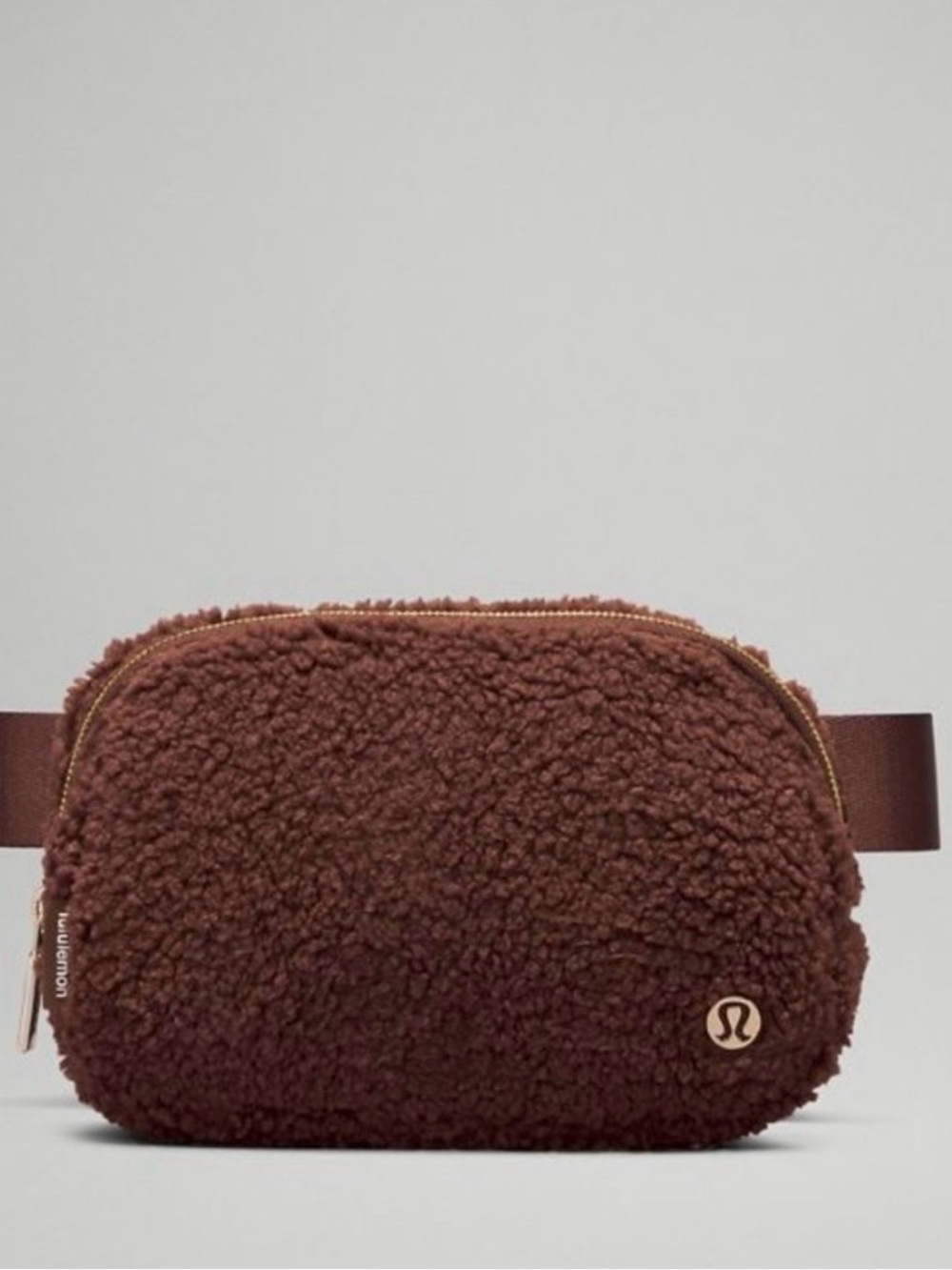 lululemon athletica Brown Sherpa Belt Bag with Zip
